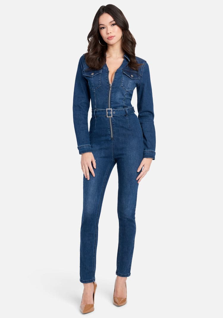 blue jean baby denim jumpsuit – stoned immaculate, jumpsuit jeans -  thirstymag.com